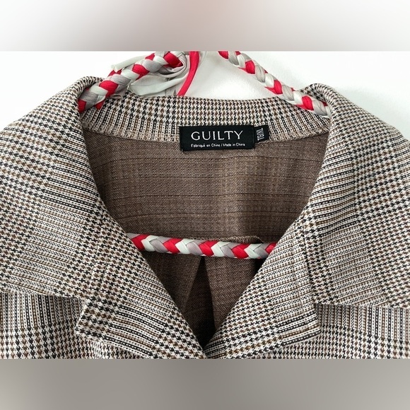 Nwot Guilty Brow Black Herringbone Button Up Shacket Women's XL - Picture 4 of 13